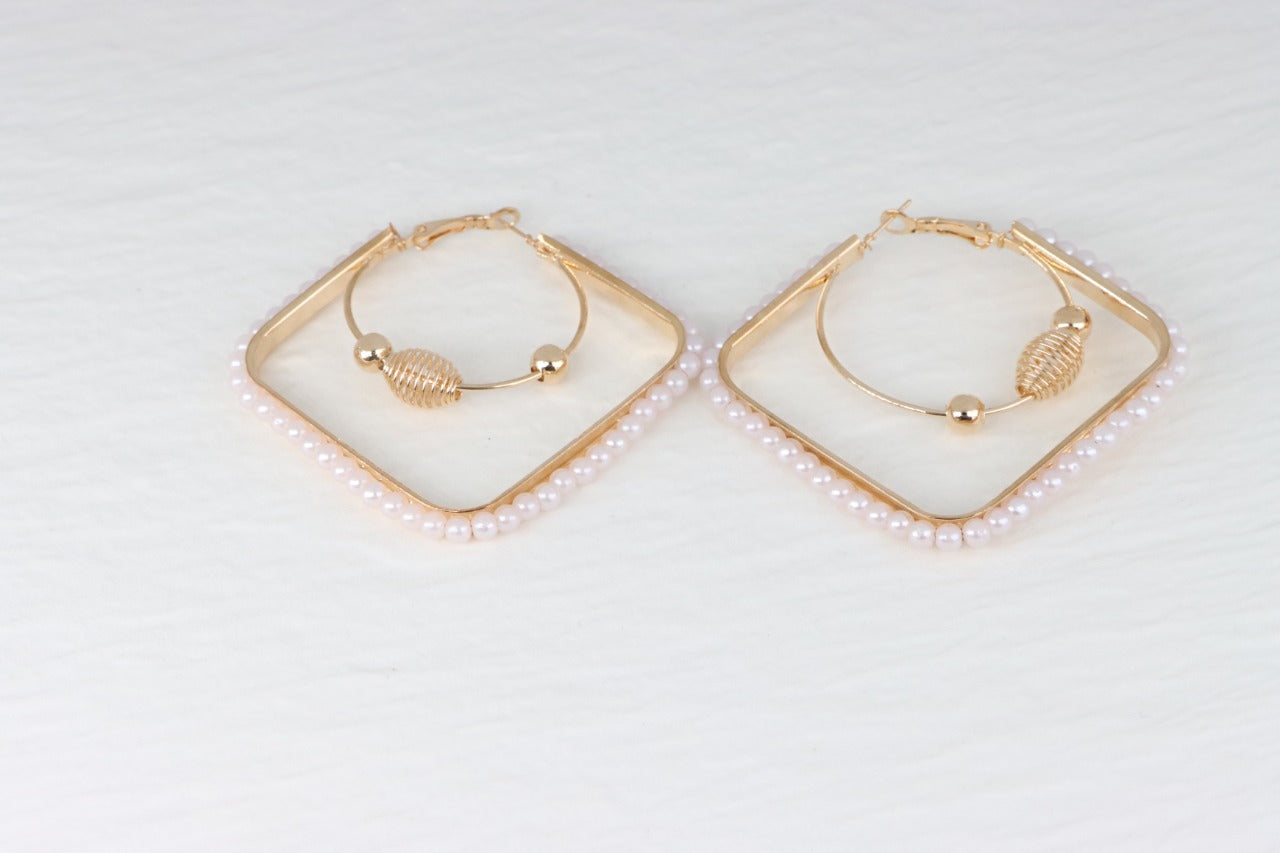 Orecchini Quadrato Perla