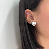 Orecchini Cuore Bombato