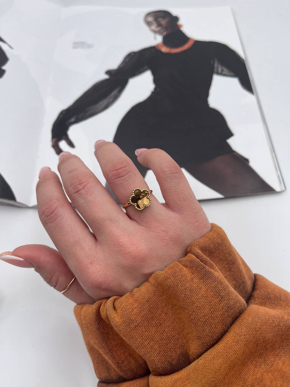 Anello Quadrifoglio Colorato