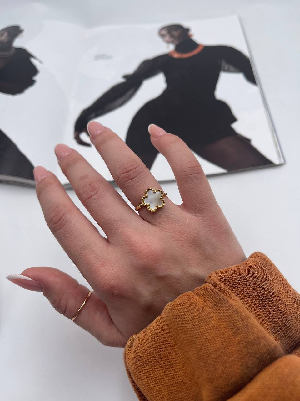 Anello Quadrifoglio Colorato