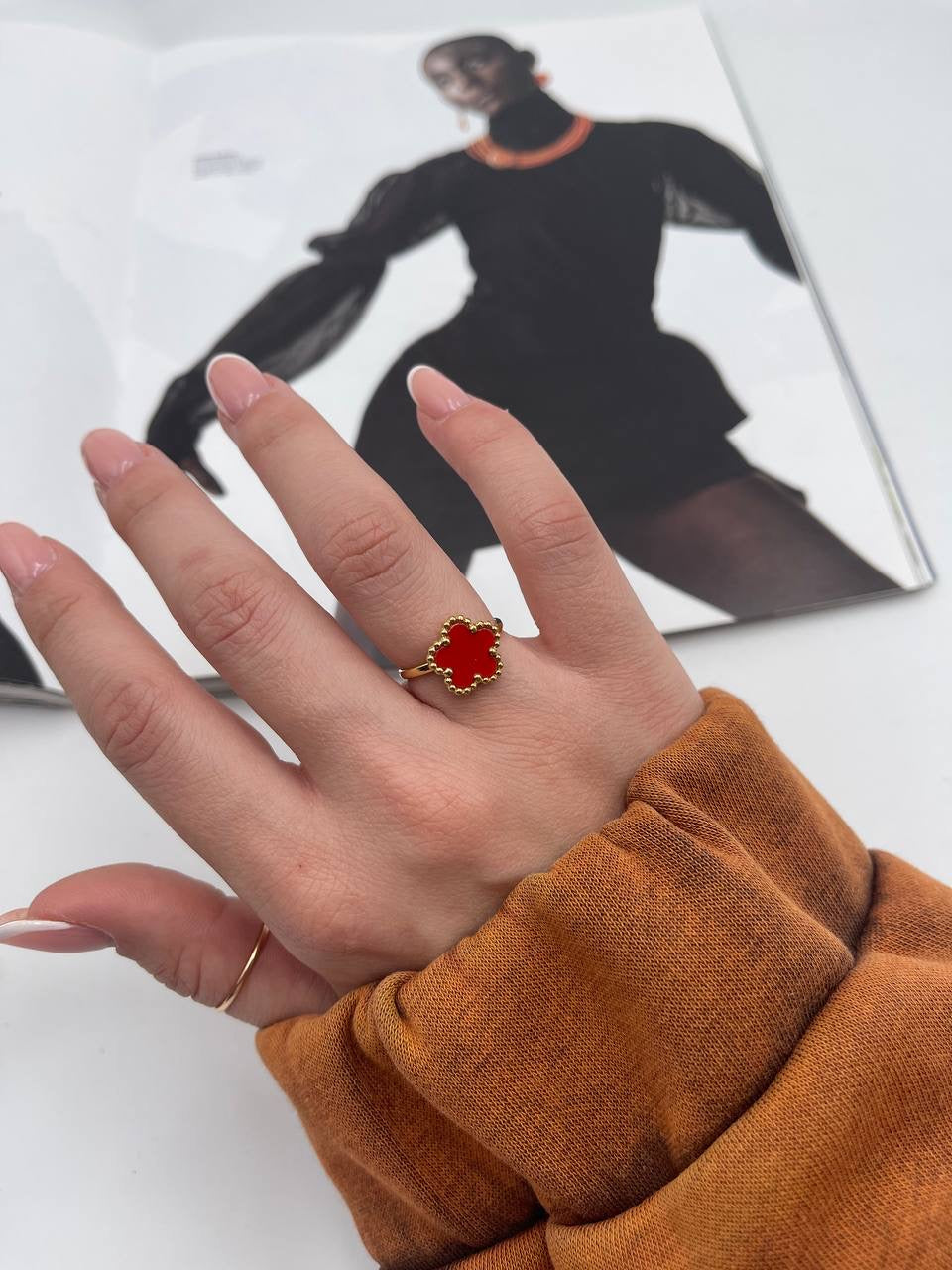 Anello Quadrifoglio Colorato