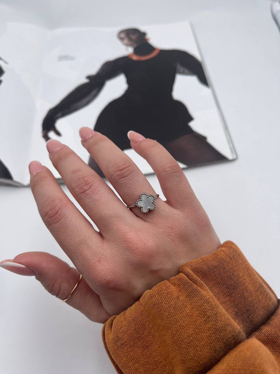 Anello Quadrifoglio Colorato