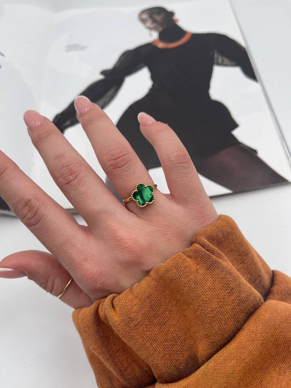 Anello Quadrifoglio Colorato