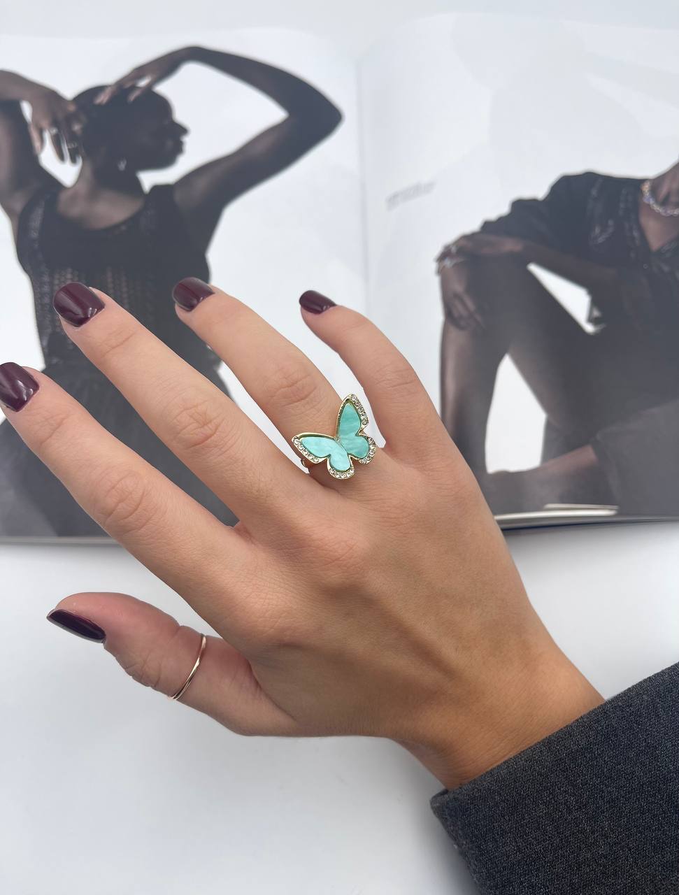 Anello Farfalla Grande Colorato