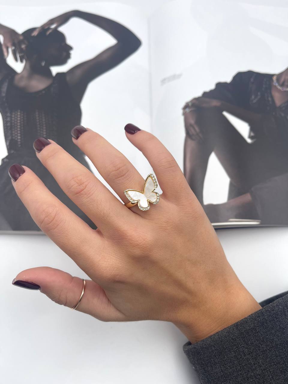 Anello Farfalla Grande Colorato