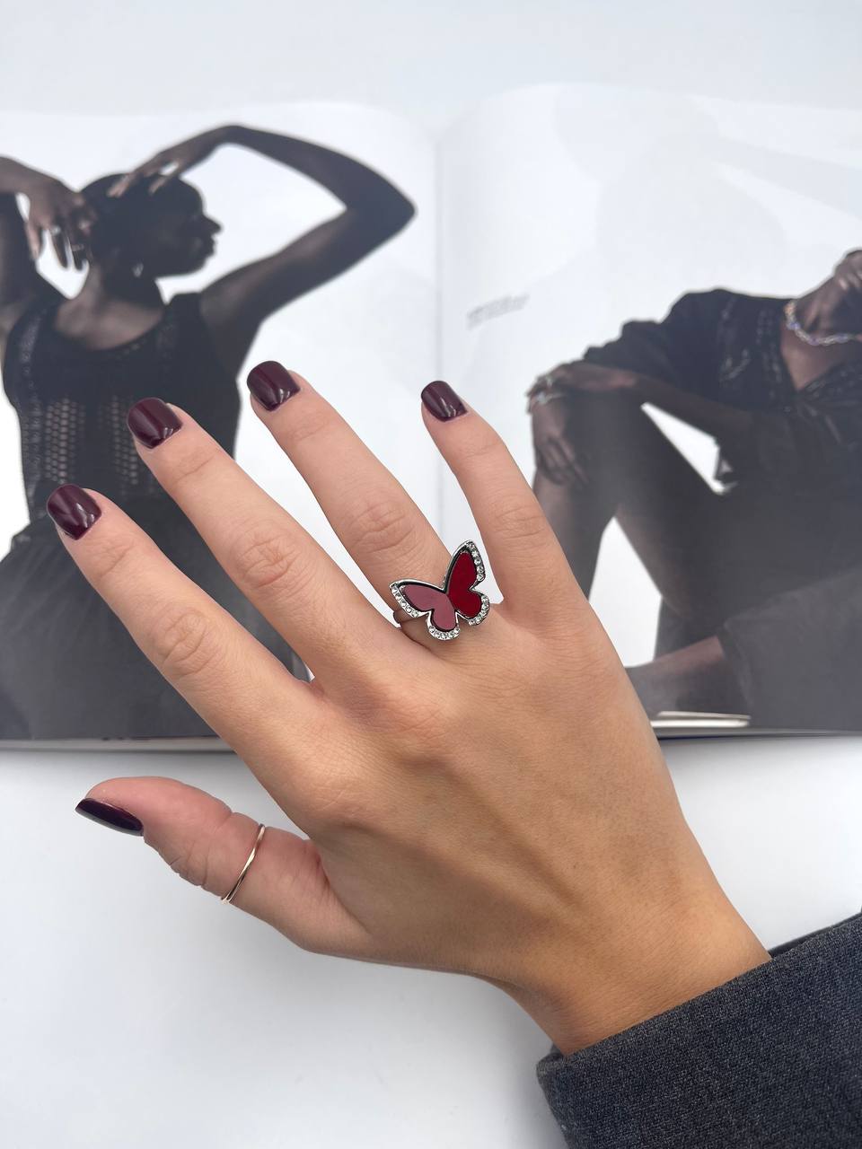 Anello Farfalla Grande Colorato