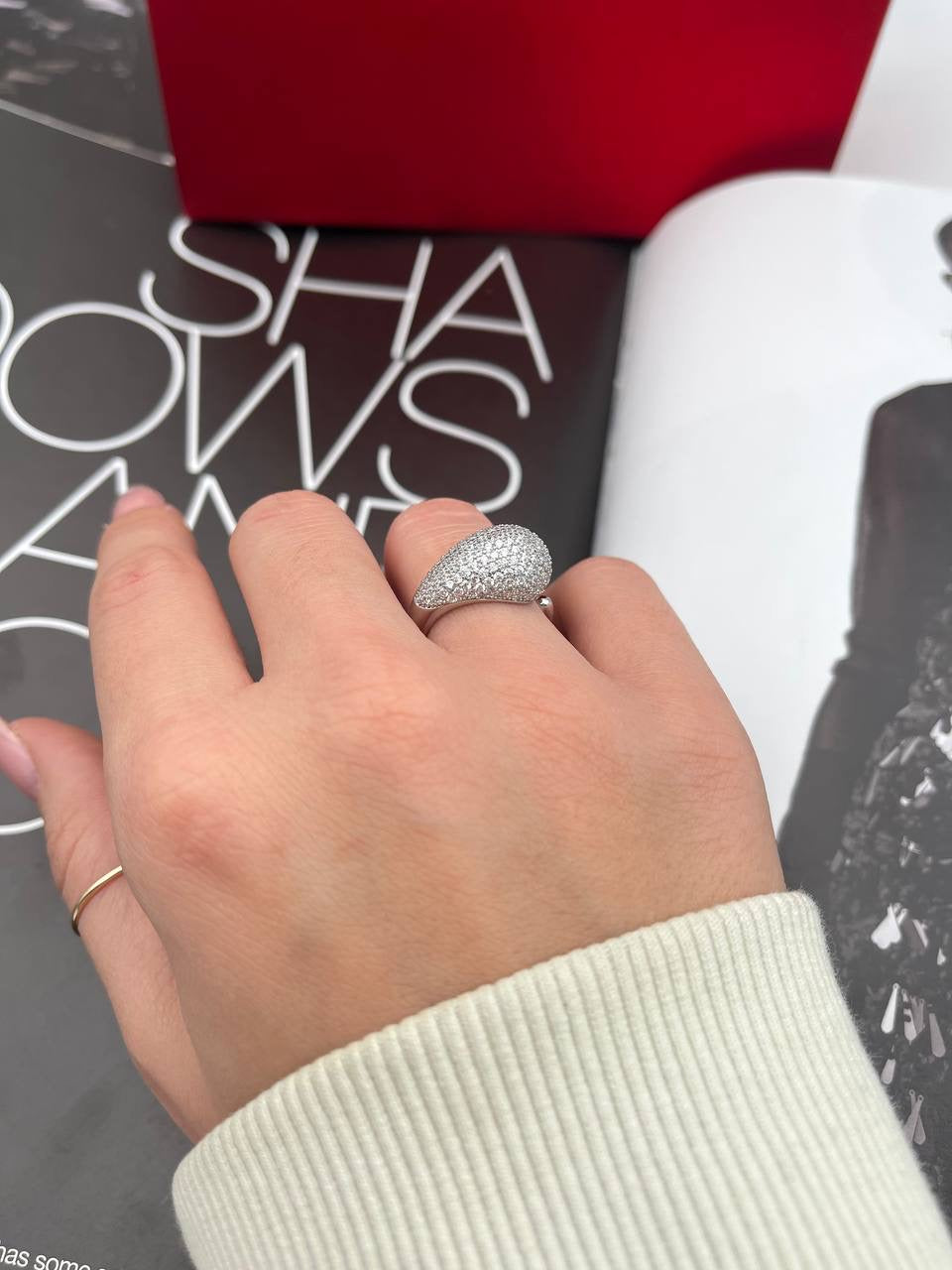 Anello Goccia Zirconato