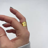 Anello Onda Incisione