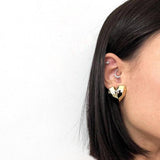 Orecchini Cuore Sfaccettato