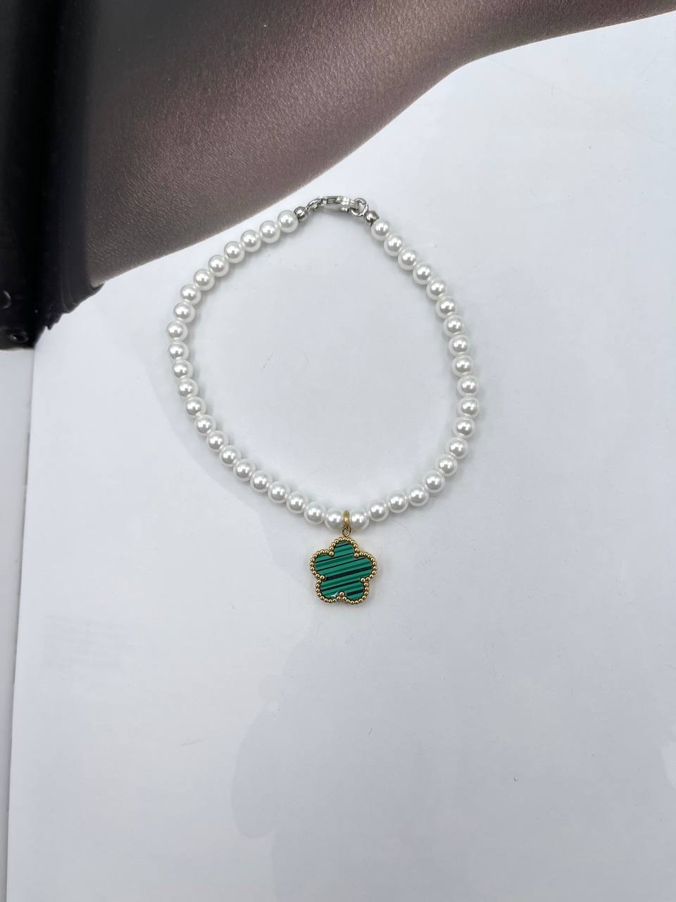 Bracciale Perline Quadrifoglio