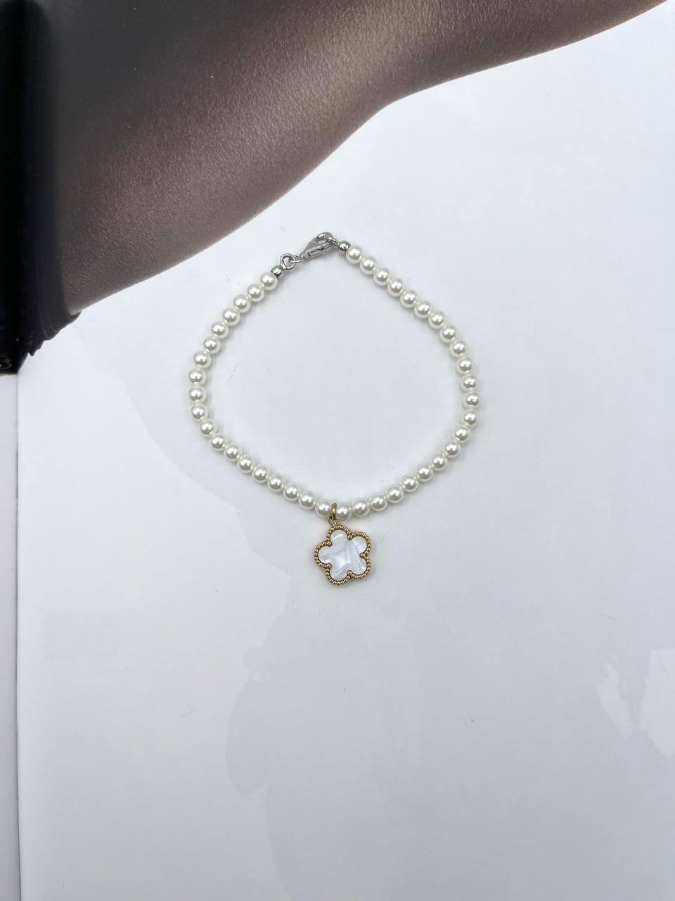 Bracciale Perline Quadrifoglio