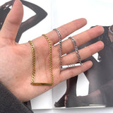 Collana Targhetta Acciaio