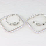 Orecchini Quadrato Perla