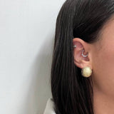 Orecchino Bottone Ruvido