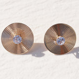 Orecchini Disco con zircone