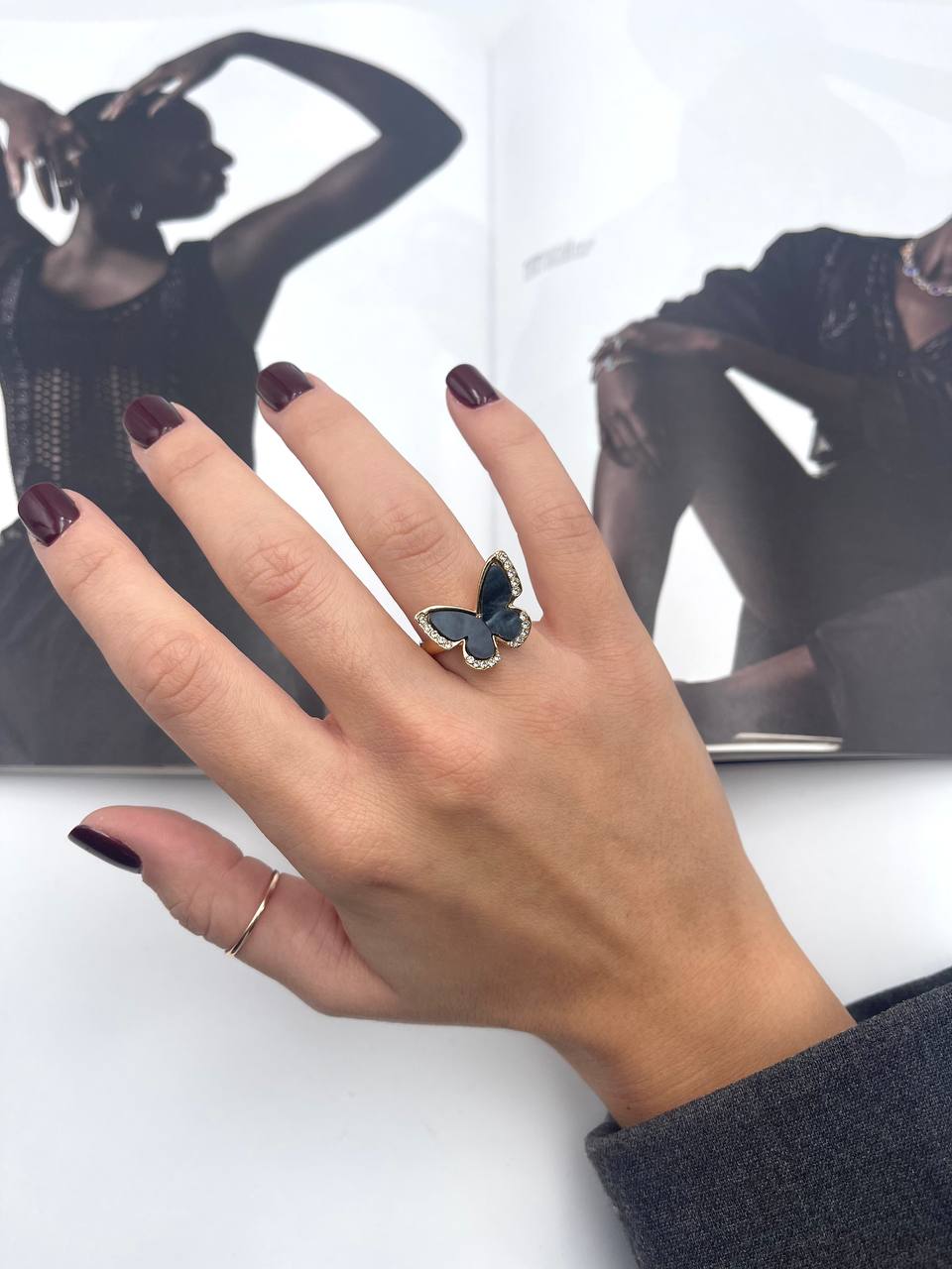 Anello Farfalla Grande Colorato