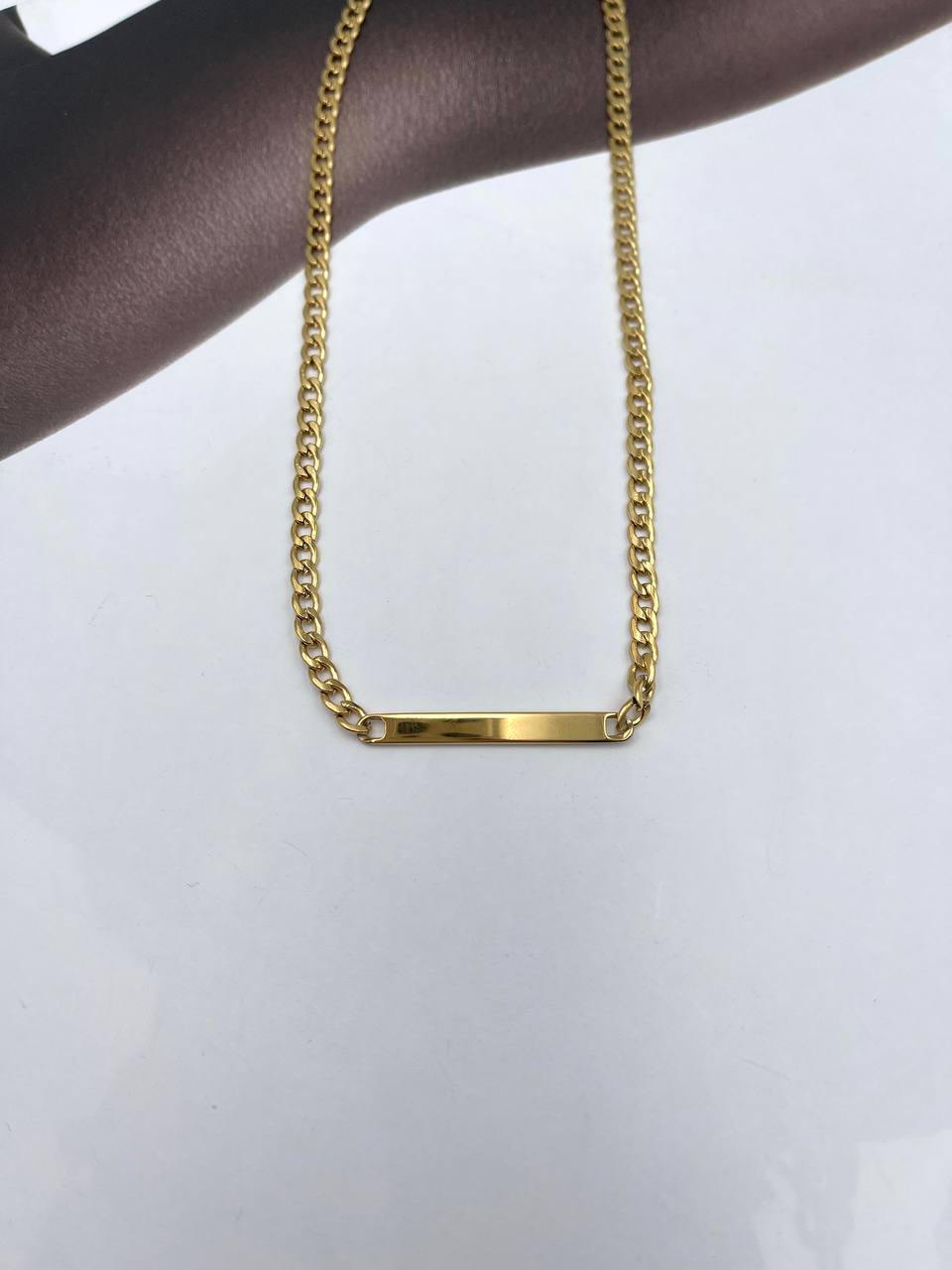 Collana Targhetta Acciaio